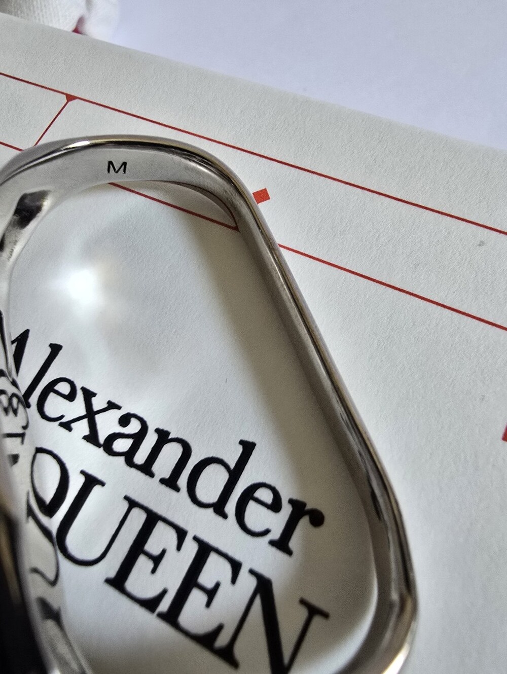 Alexander McQueen Men's Ring Silver Size M - Picture 4 of 8